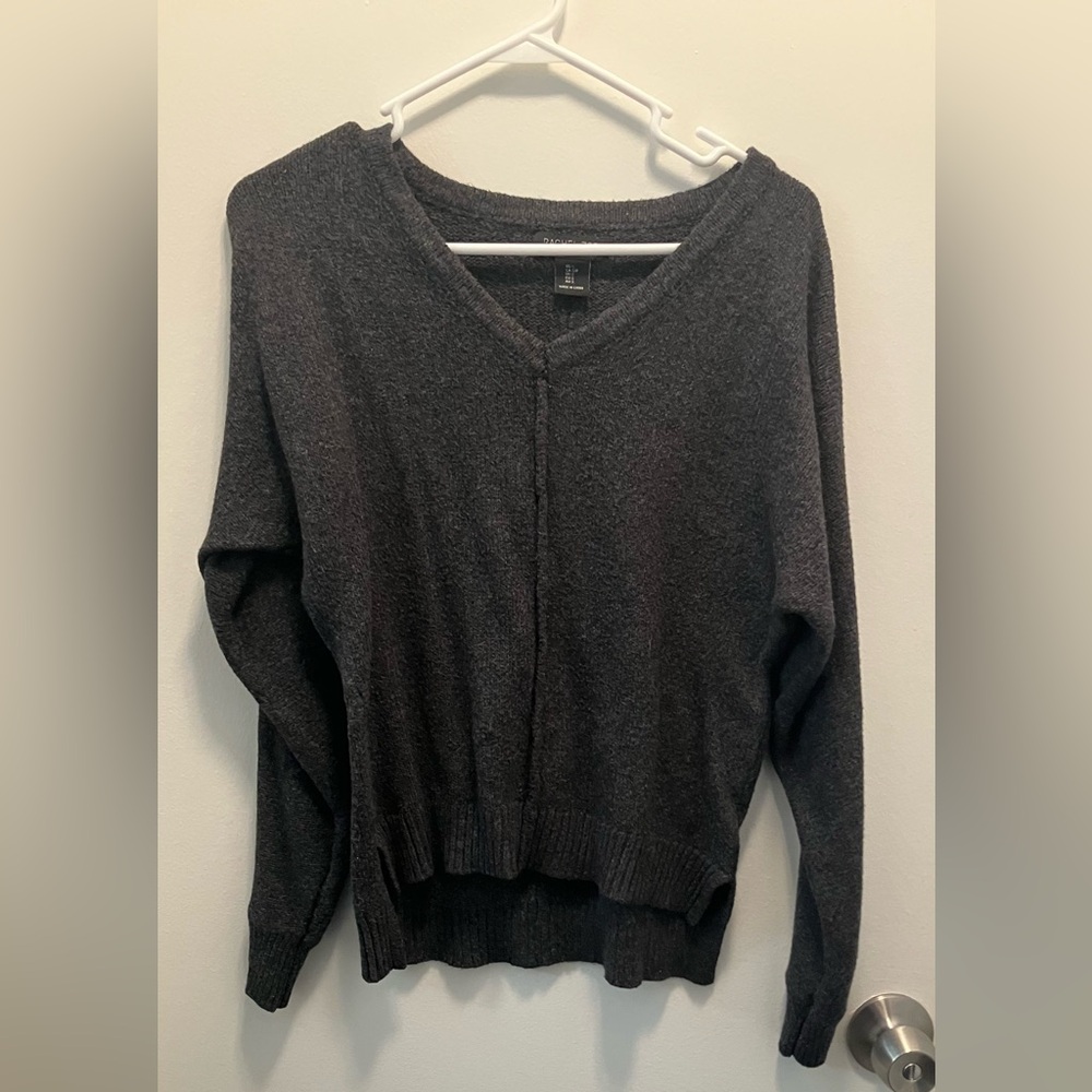 Rachel Zoe Charcoal V-Neck Sweater